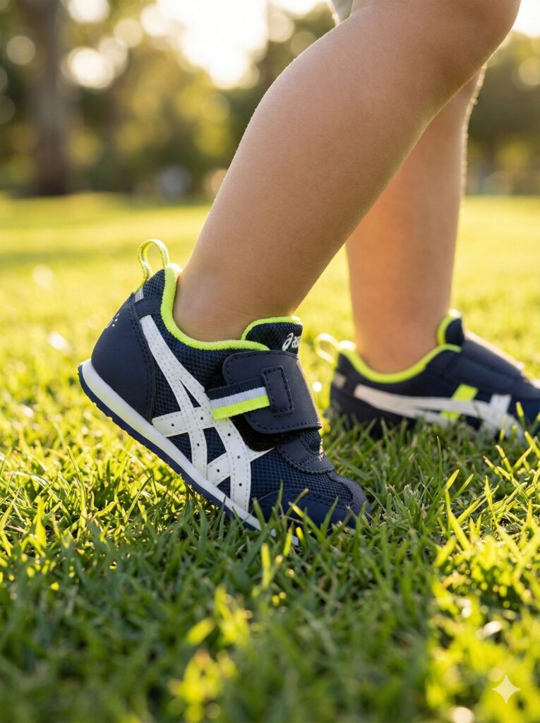 アイダホ BABYは1〜3歳頃の歩き始めの不安定な足をしっかりと支える構造が特徴。