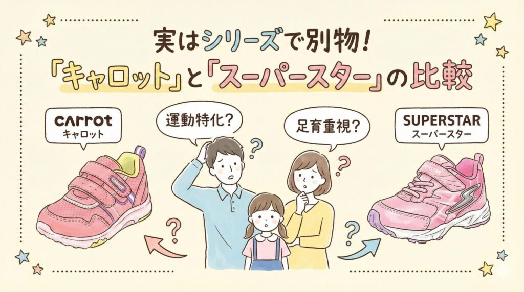 選び方を間違えると足に悪い？「キャロット」と「スーパースター」の比較