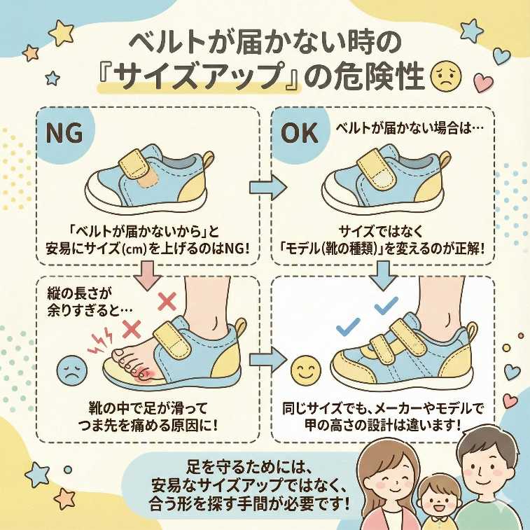 ベルトが届かない時にやってはいけない「サイズアップ」の危険性