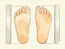 正しい足のサイズの測り方:足長