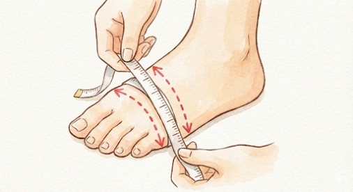 正しい足のサイズの測り方:足囲