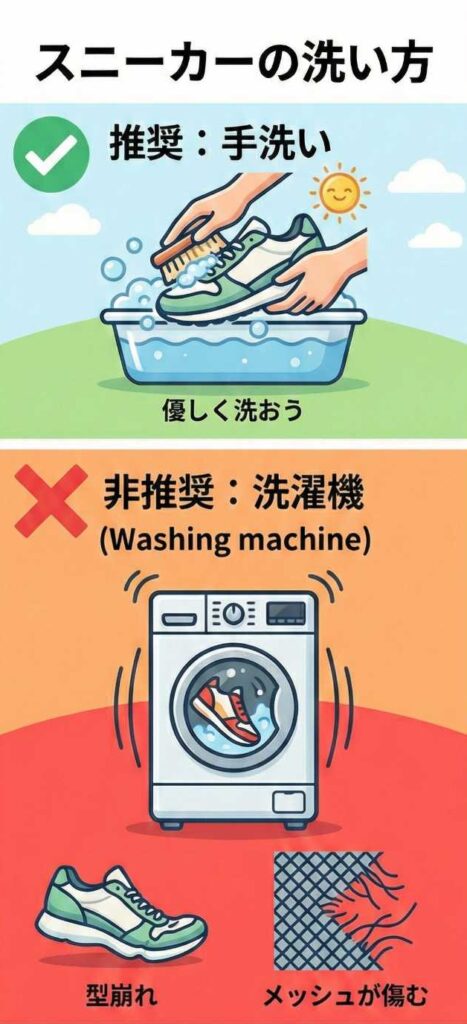 ニューバランスのキッズシューズは洗濯機で洗えない