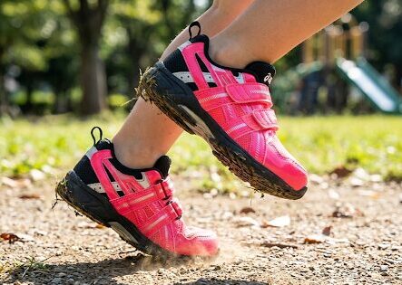 アシックススクスクGDランナーを履く子ども