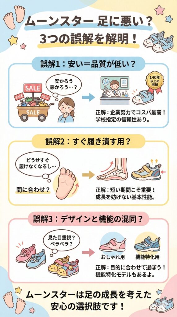 ムーンスターは足に悪い？３つの誤解