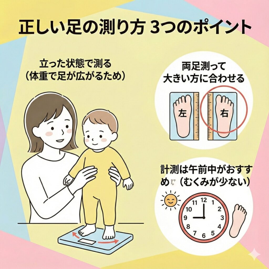 正しい足の測り方のポイント