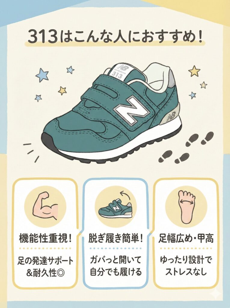 ニューバランスキッズ313がおすすめの人