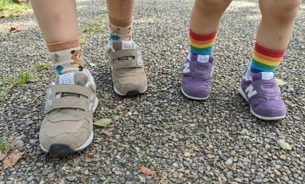 ニューバランス313はきょうだいお揃いコーディネートができる
