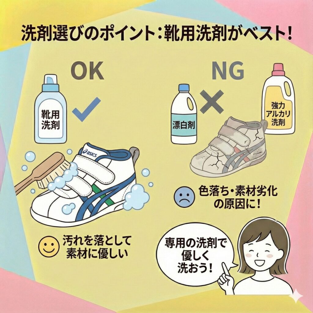 ファーストシューズの洗剤選びのポイント