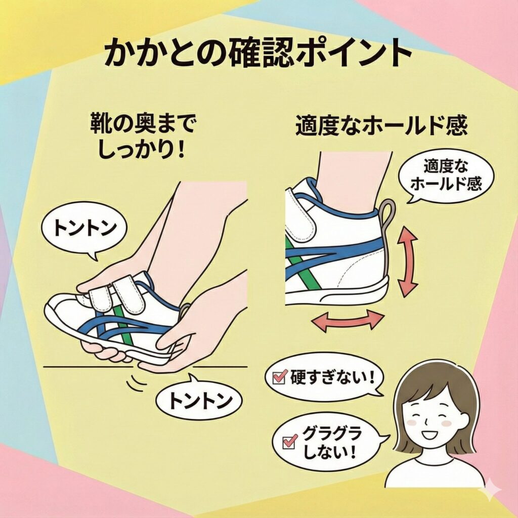 かかとの確認ポイント