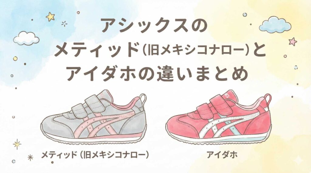 アシックスのメティッド(旧メキシコナロー)とアイダホの違いまとめ