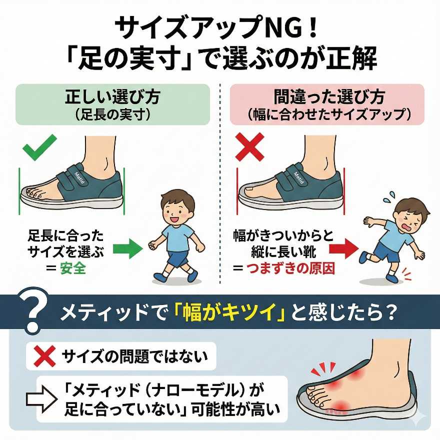 サイズは足長の実寸で選ぶのが正解