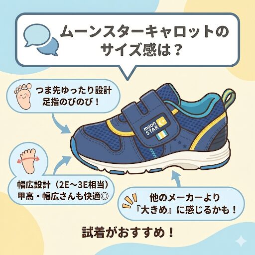 ムーンスターキャロットのサイズ感