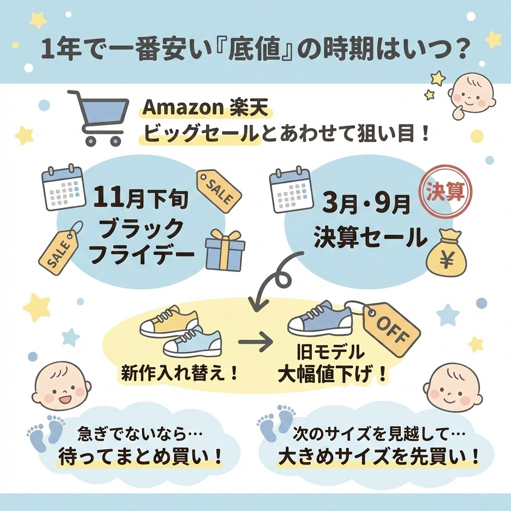 Amazonや楽天のビッグセールとあわせて、11月下旬の「ブラックフライデー」と、3月・9月の「決算セール」が底値で狙い目