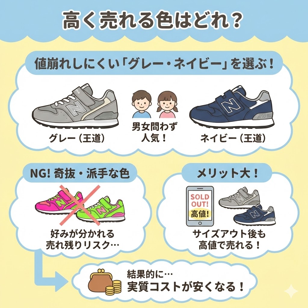 高く売れる色はどれ？値崩れしにくい「グレー・ネイビー」を選ぶ