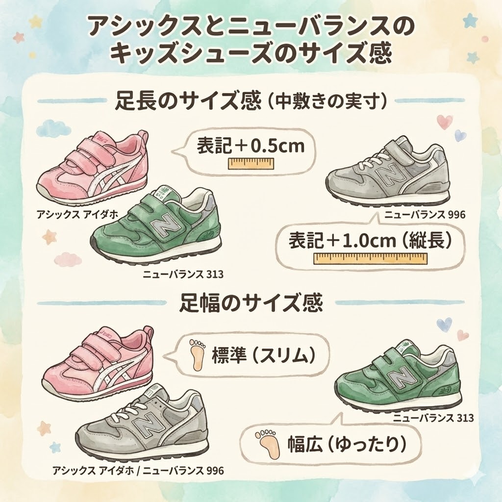 ニューバランスとアシックスのサイズ感の違いまとめ