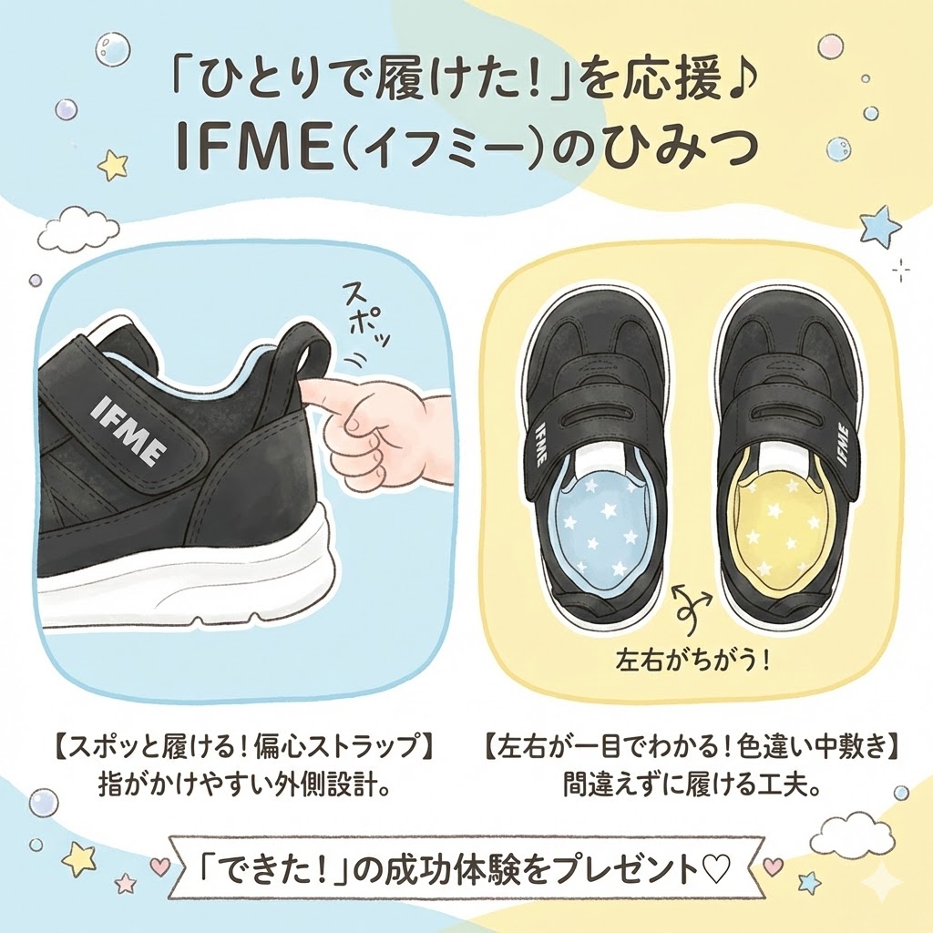 イフミーも負けてない!ストラップの持ちやすさと左右色違いの工夫