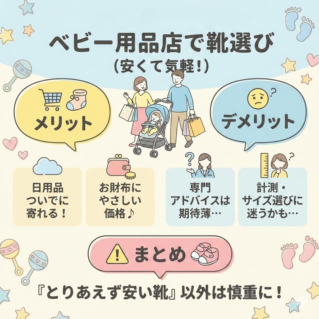 ファーストシューズどこで買う?ベビー用品店(安くて気軽に行ける)