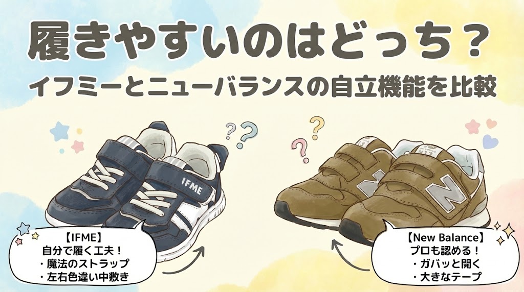 履きやすいのはどっち?イフミーとニューバランスの自立機能を比較