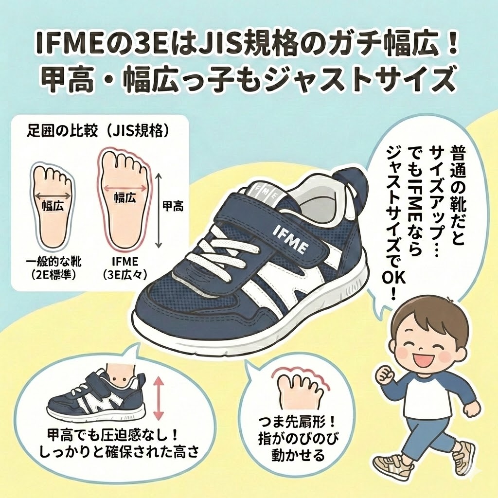 イフミーの3EはJIS規格のガチ幅広