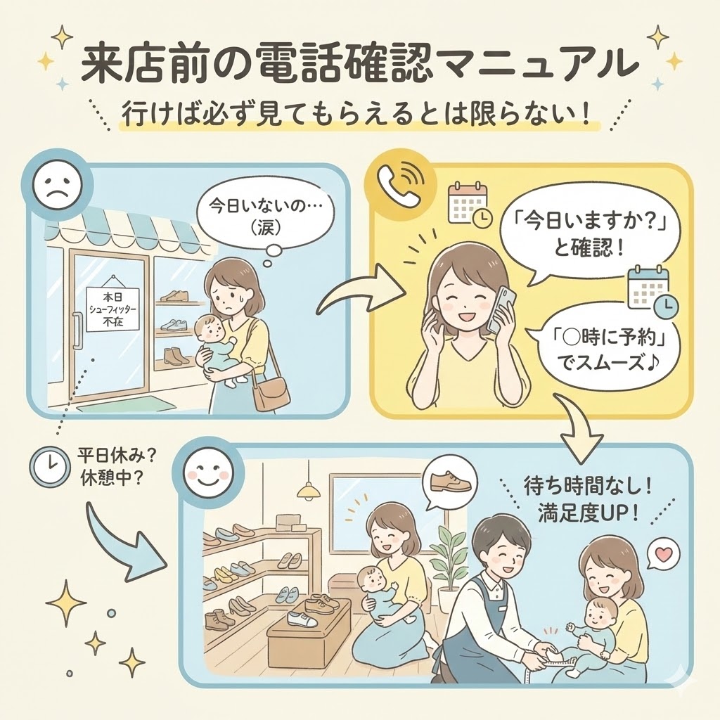 行けば必ず見てもらえるとは限らない!来店前の電話確認マニュアル