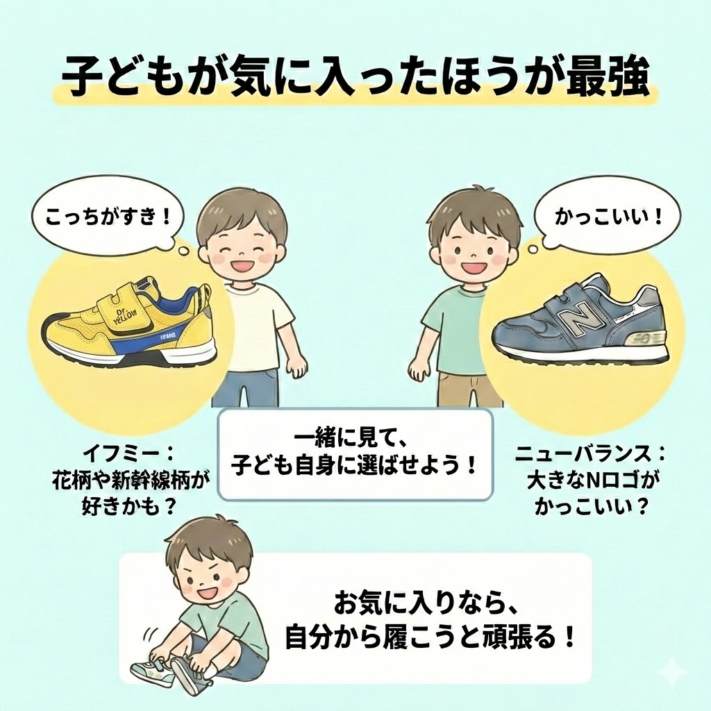 結局どっち?自分で履く練習には子どもが気に入ったほうが最強説