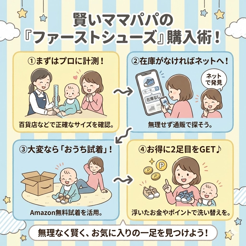 ファーストシューズ選びで後悔しないためのポイント