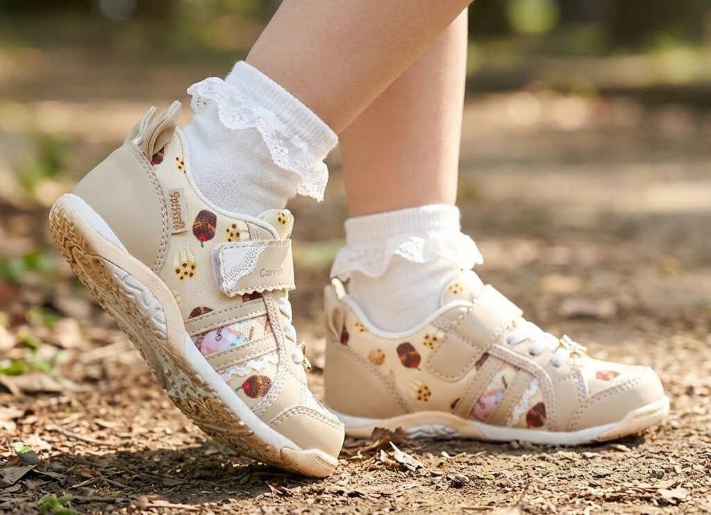 ムーンスターkinarinokoを履く子ども