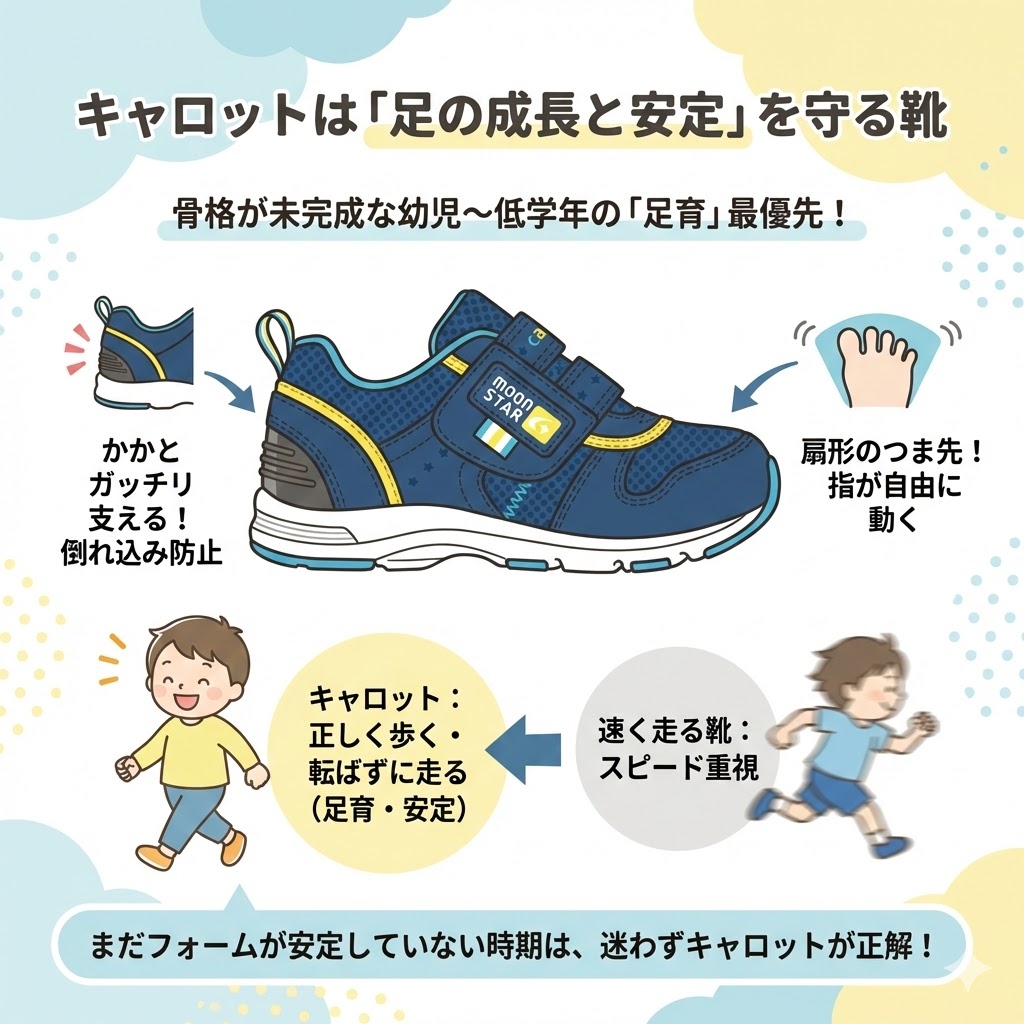 キャロットは「足の成長と安定」を守る靴