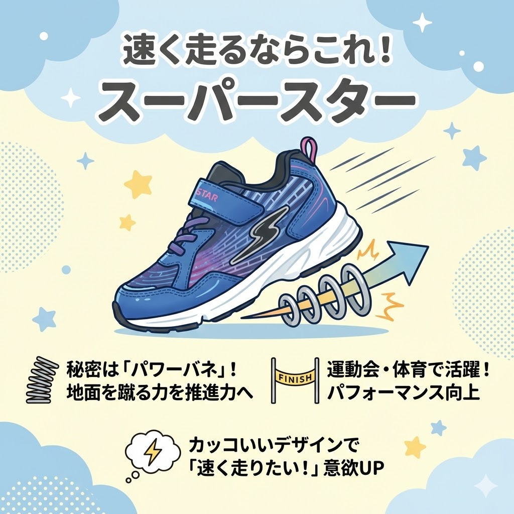 スーパースターは早く走るためのシューズ。