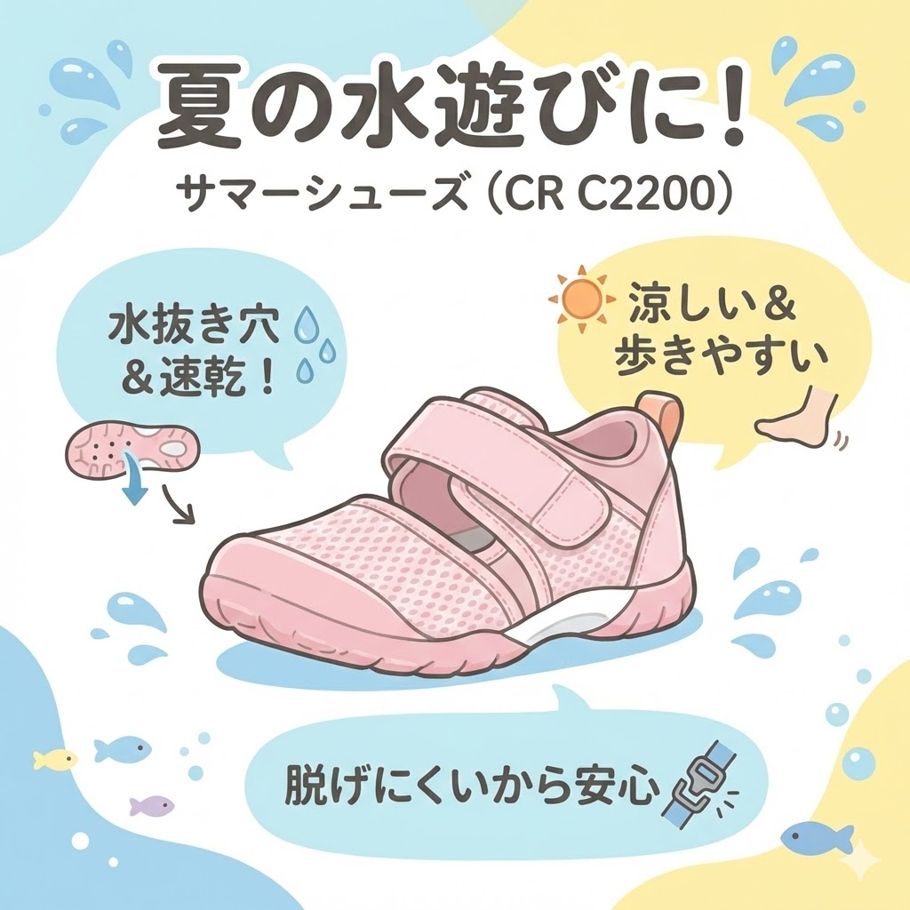 夏場の水遊びも楽しむならサマーシューズ（CR C2200）