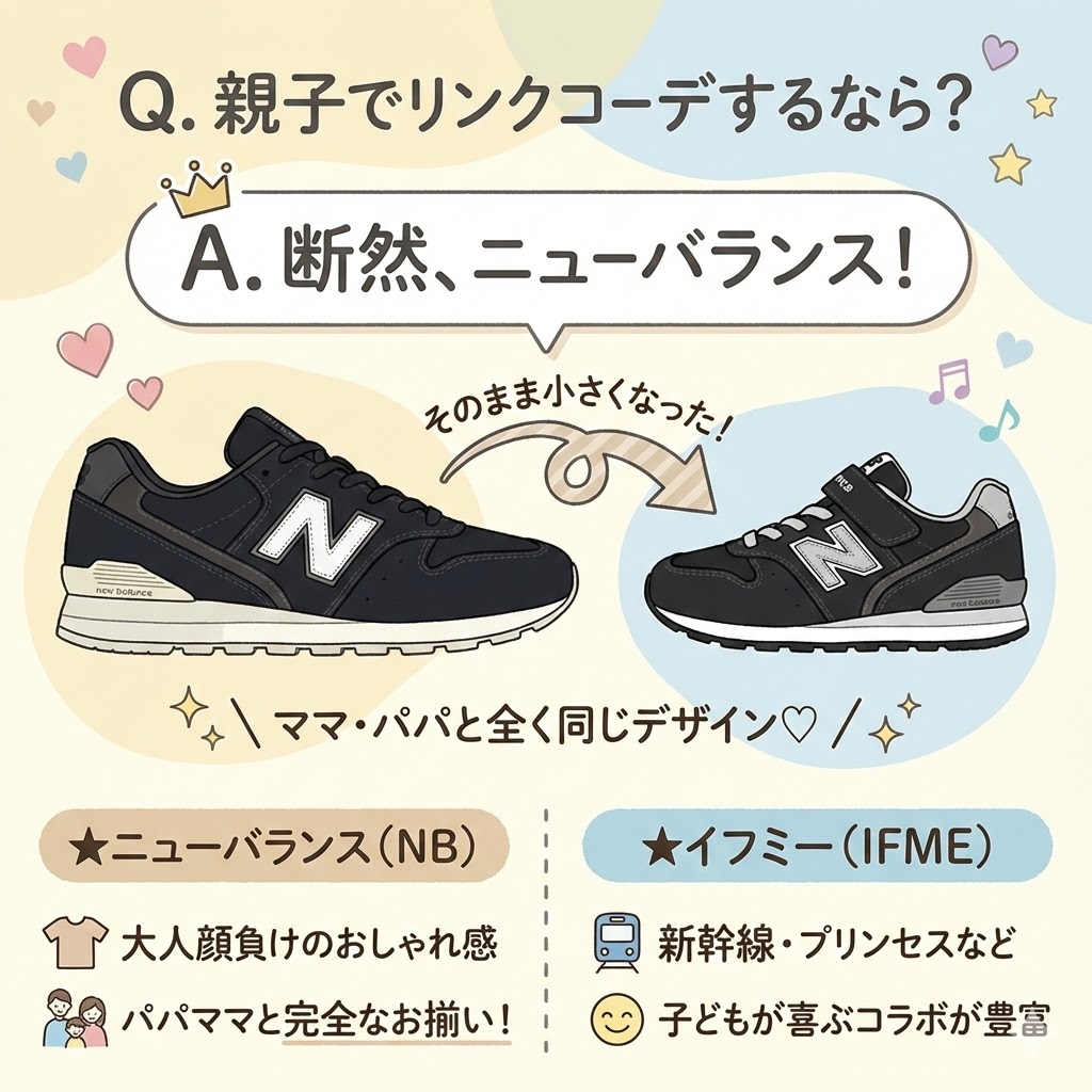 親子でお揃い（リンクコーデ）がしやすいのはニューバランス