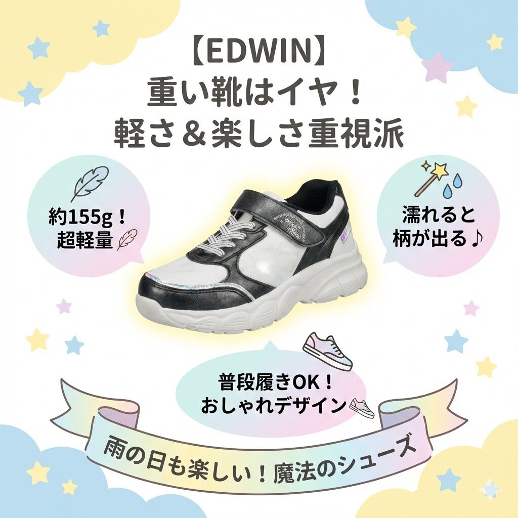 重い靴はイヤ！「軽さ＆楽しさ重視派」にはEDWIN