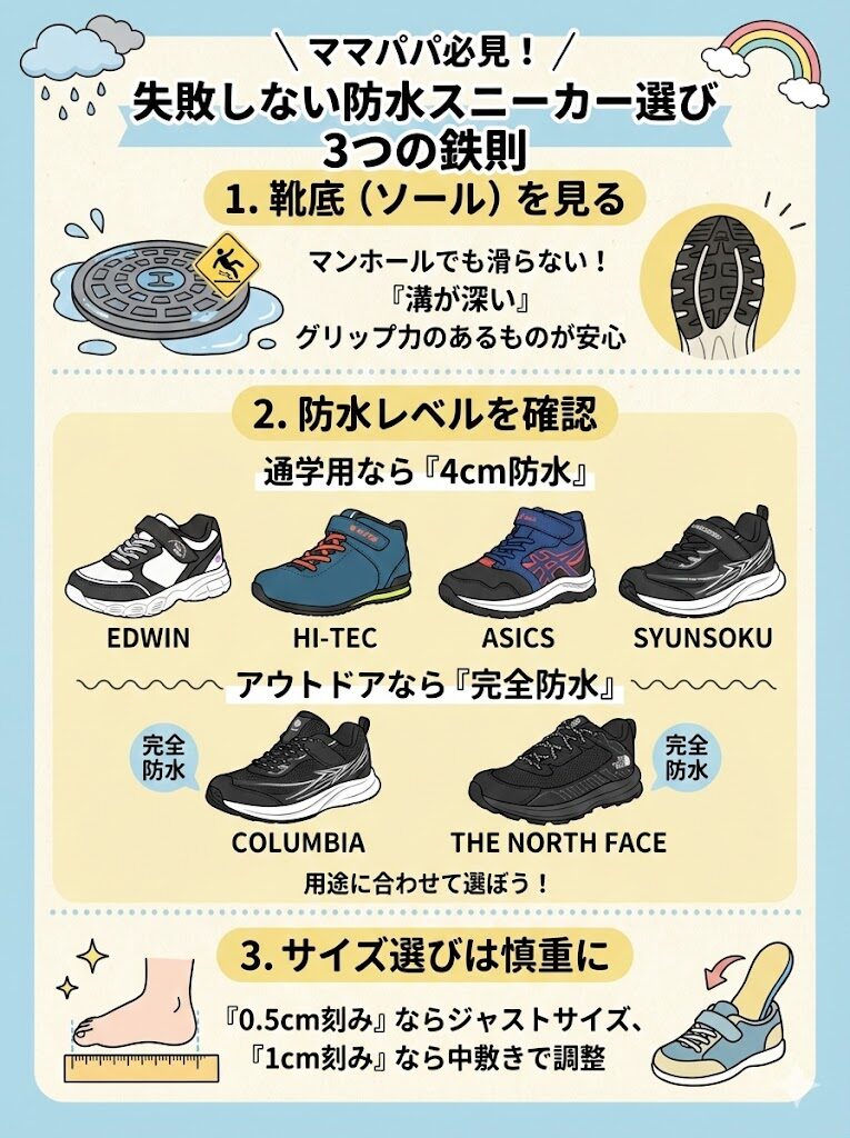 失敗しない防水スニーカー選びのポイント