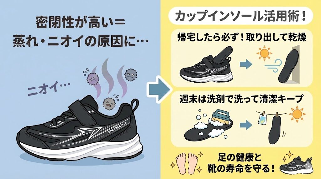 防水の弱点「蒸れ」を防ぐ!カップインソールの活用術