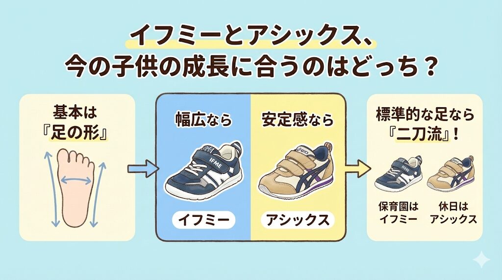 まとめ：イフミーとアシックス、今の子供の成長に合うのはどっち？