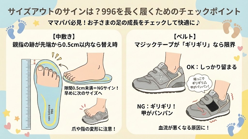 サイズアウトのサインは？996を長く履くためのチェックポイント
