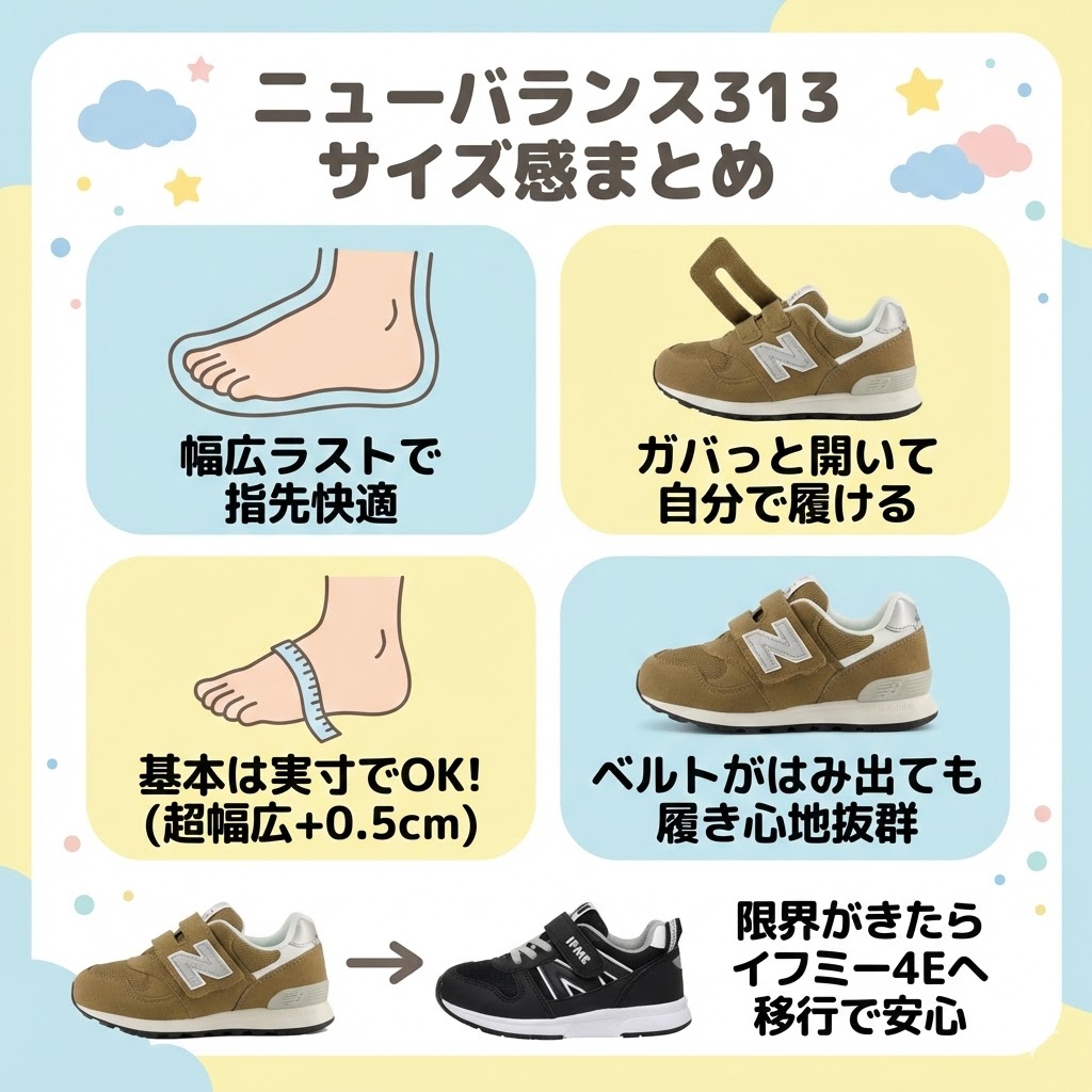 ニューバランス313のサイズ感まとめ