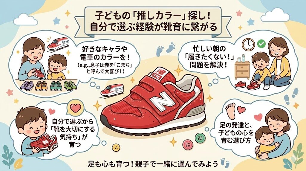 子どもの好きな推しカラー探し！自分で選ぶ経験が靴育に繋がる