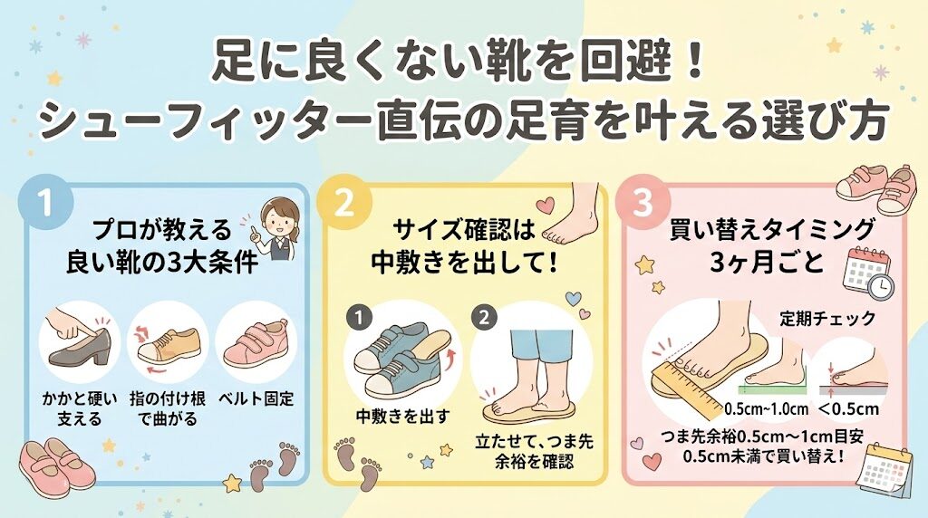 足に良くない靴を回避！シューフィッター直伝の足育を叶える選び方