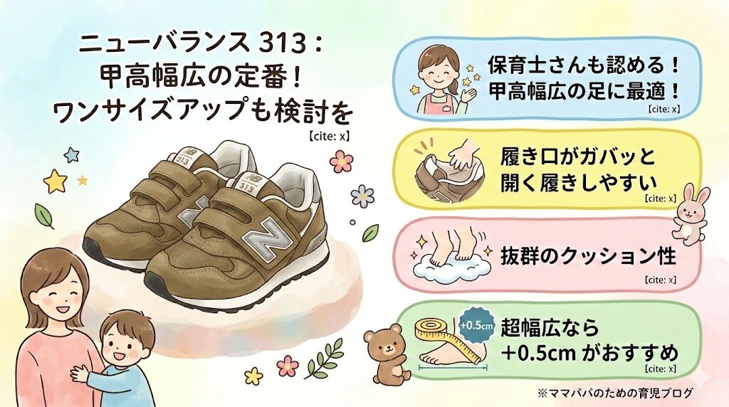 ニューバランス 313：甲高幅広の定番！ワンサイズアップも検討を