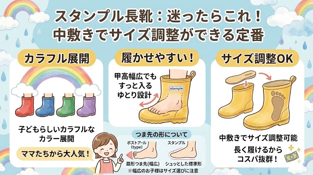 スタンプル：迷ったらこれ！中敷きでサイズ調整ができる定番