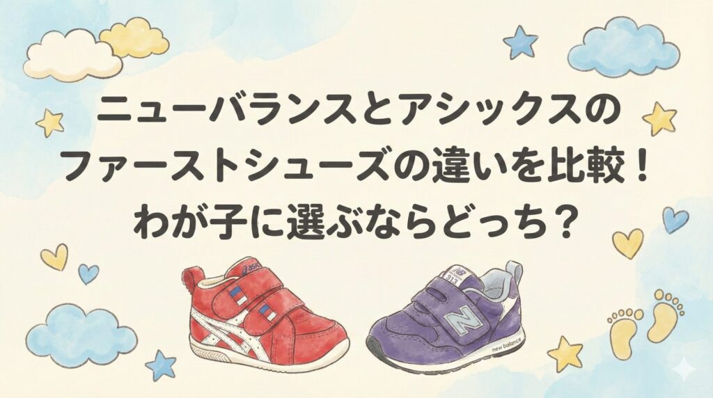ニューバランスとアシックスのファーストシューズの違いを比較！わが子に選ぶならどっち？