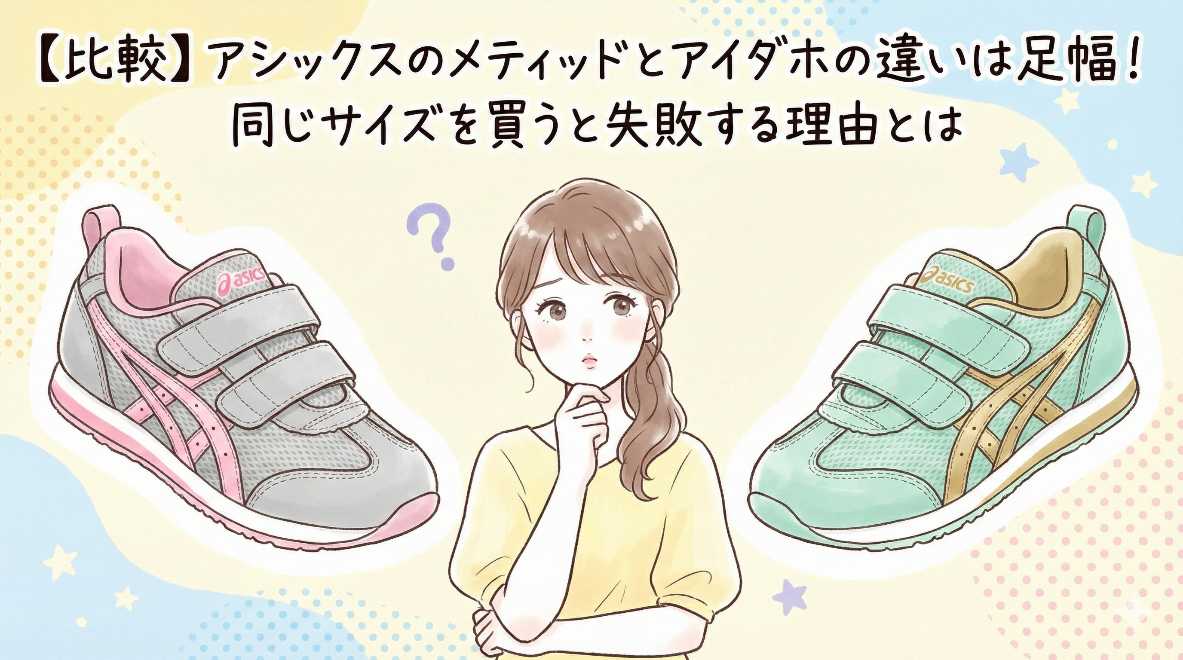【比較】アシックスのメティッドとアイダホの違いは足幅!同じサイズを買うと失敗する理由とは