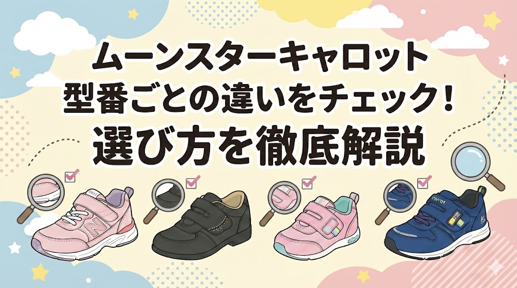 ムーンスターキャロット型番ごとの違いをチェック！選び方を徹底解説