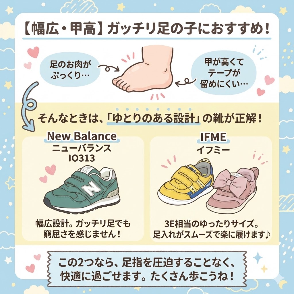 【幅広・甲高】ガッチリした足の子ども